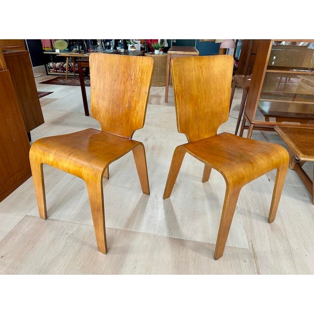 Wood Set of 4 -1940’s Thaden Jordan Bent Plywood Dining Chairs For Sale - Image 7 of 12
