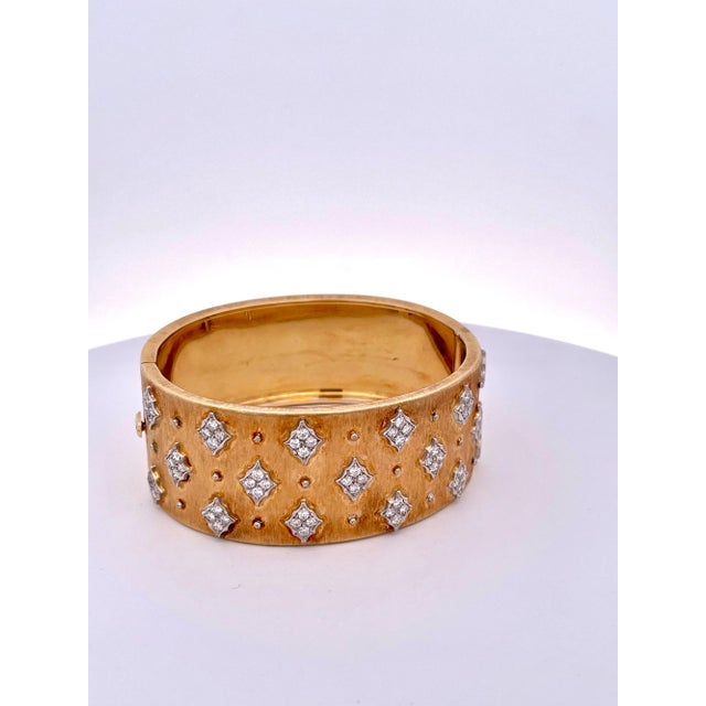 1960s Mario Buccellati Gold Bracelet With Diamonds 18k For Sale - Image 12 of 14
