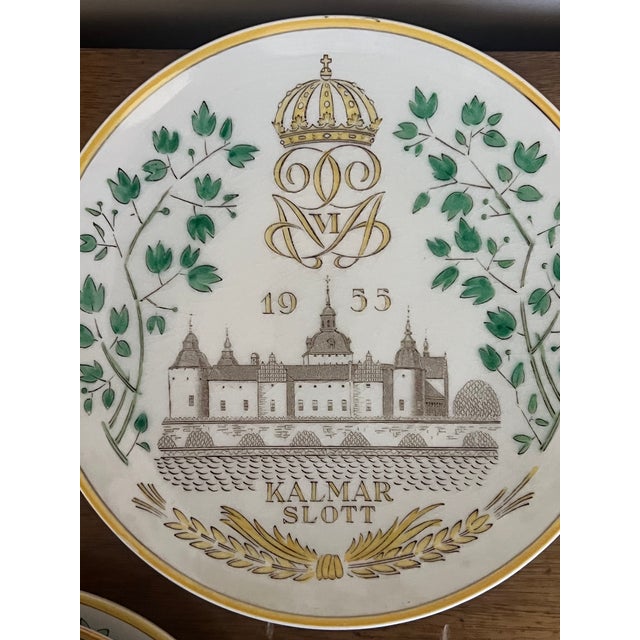 Ceramic Mid Century Gefle Swedish Castle Wall Plates- Set of 9 For Sale - Image 7 of 15