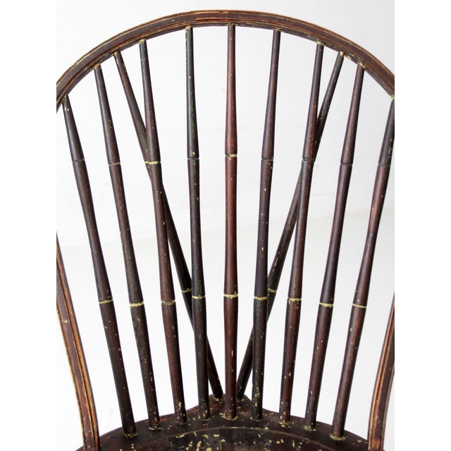 Antique 19th Century Brace Back Windsor Chair For Sale - Image 14 of 17