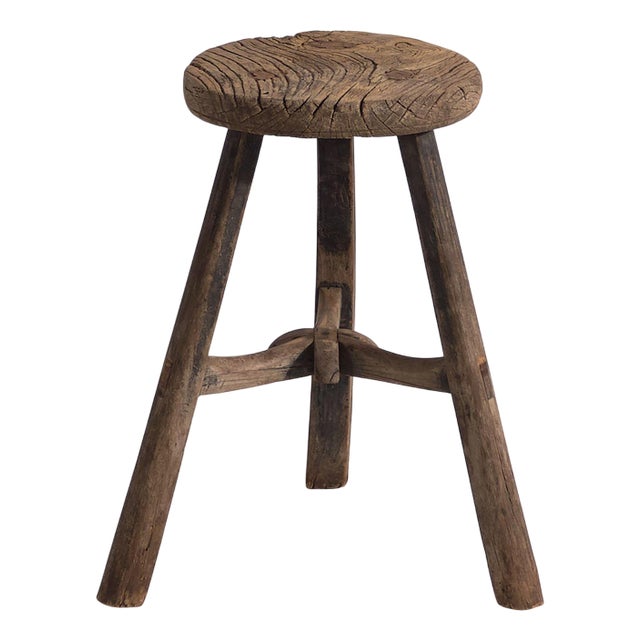 Vintage Primitive Stool, 1920 For Sale