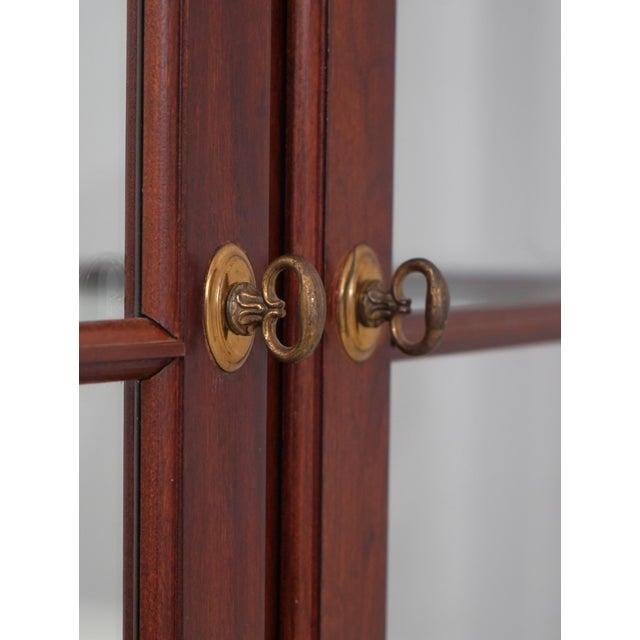 Knob Creek Penn Manor Cherry Curio Cabinet For Sale - Image 9 of 18