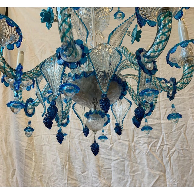 Vintage Murano Glass Chandelier Vintage from Company a.v.e.m. For Sale - Image 3 of 9