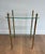 1940s Brass side table with 2 glass shelves French work, Maison Jansen Circa 1940 For Sale - Image 5 of 12