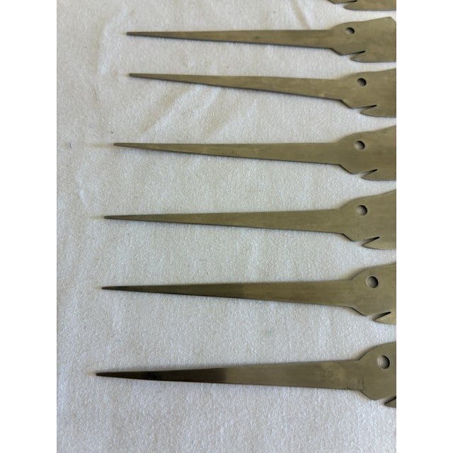 Vintage Silver-Tone Swordfish Cocktail Skewers, Set of 8 For Sale In Oklahoma City - Image 6 of 8
