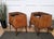 Mid-Century Art Deco Italian Nightstands in Walnut and Glass Top, 1950s, Set of 2 For Sale - Image 9 of 10