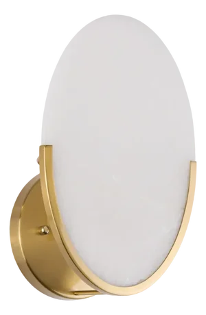 Mosman Brass Disk Wall Sconce from Pure White Lines