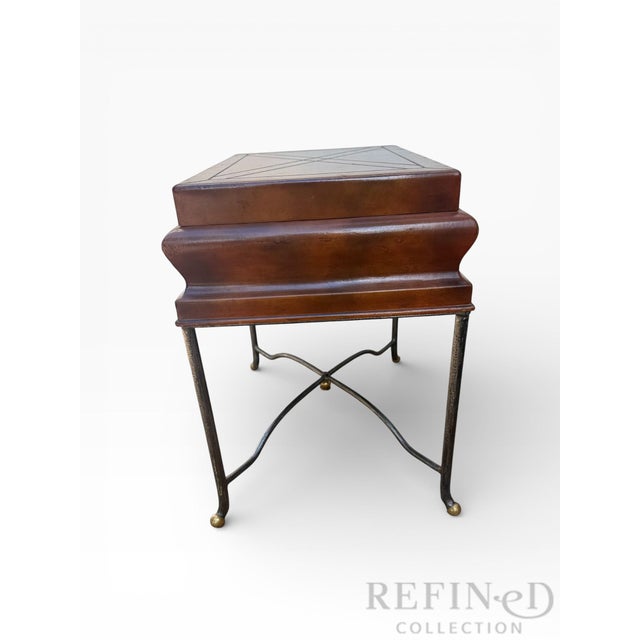 Late 20th Century English Regency Revival Storage Side Table in the Manner of Maitland-Smith For Sale In Miami - Image 6 of 18