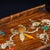 Vintage Huanghuali Wood Tray With Mother-of-Pearl Bird & Flower Inlay For Sale In Los Angeles - Image 6 of 9
