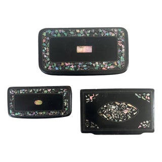 A Collection of English Antique Snuff Boxes C1890s For Sale