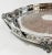 Vintage Footed Round Engraved Silver Plate Tray For Sale - Image 9 of 11