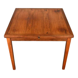 Danish Modern Square Flip Top Dining Table in Rosewood