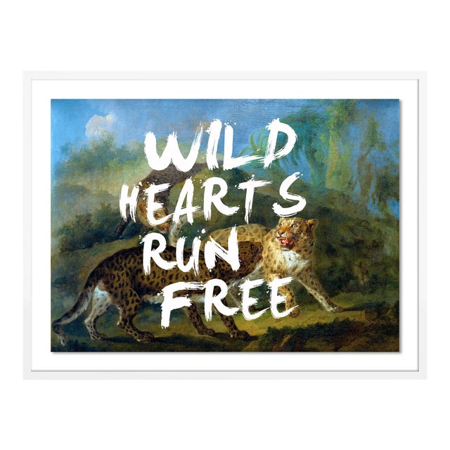 Wild Hearts Run Free by Lara Fowler in White Framed Paper, Large Art Print For Sale
