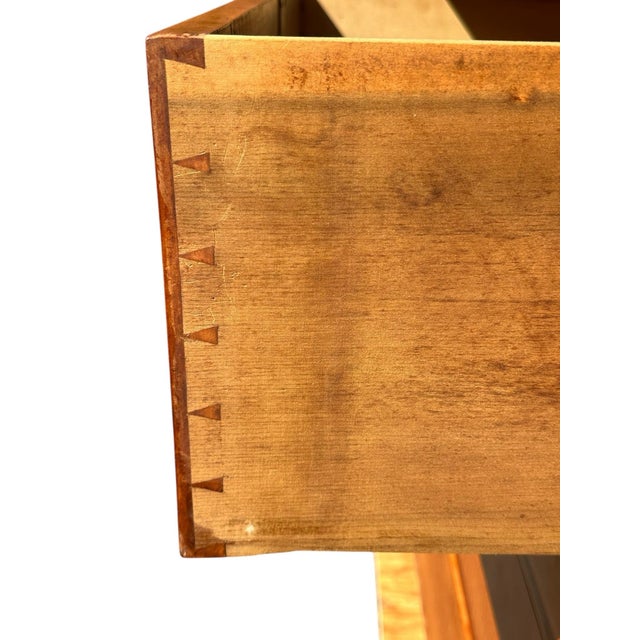 Antique Federal Era Tiger Maple & Cherry Southern Gentleman's Chest of Drawers For Sale - Image 12 of 12