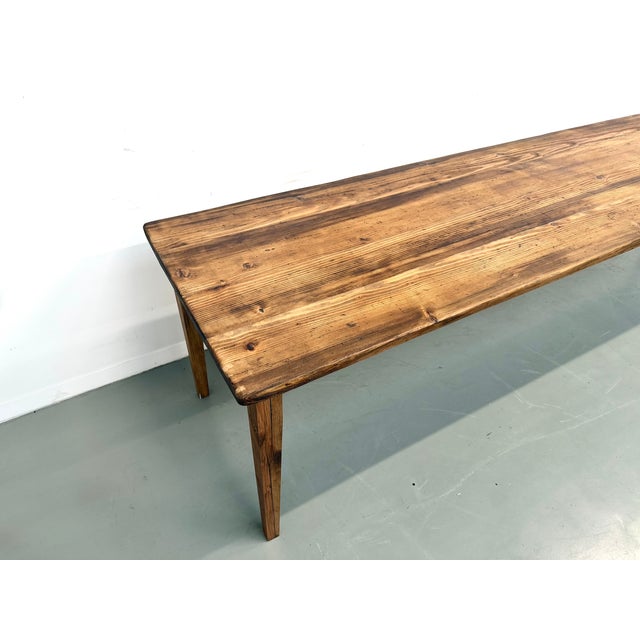 Farmhouse Table in Pine with Spindle Legs, 1950s For Sale - Image 17 of 18