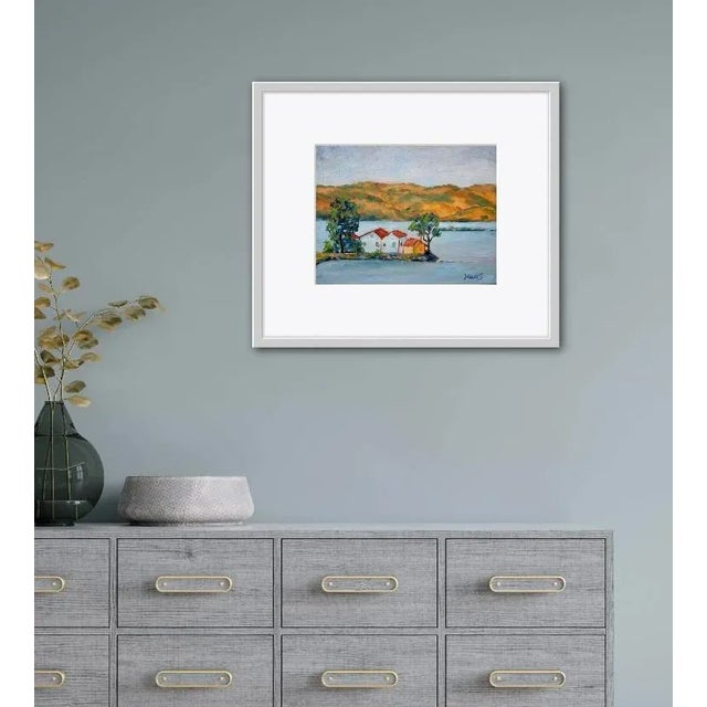 Benicia Bay, Carquinez Straight Plein Air Oil - Original Painting 12x9 oil on gessoed wood. Unframed. Frames shown are for...