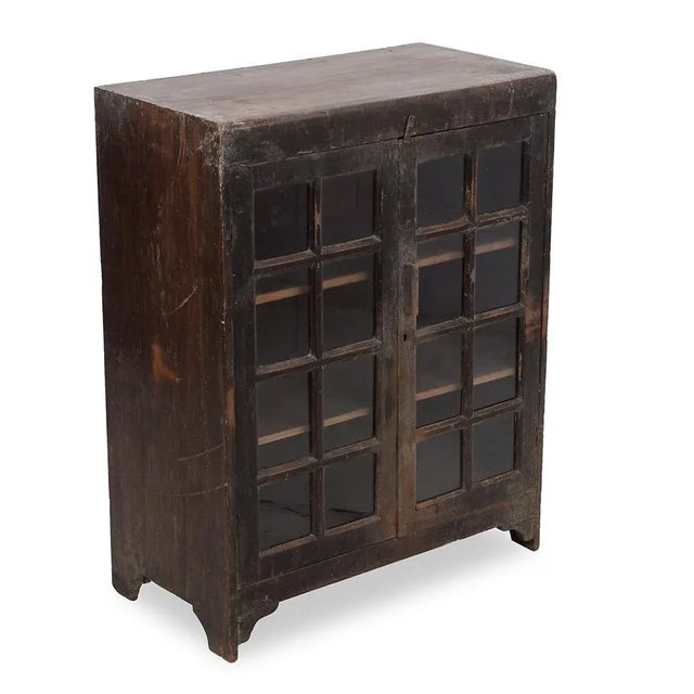 20th Century Vacuum Cabinet in Dark Wood For Sale - Image 4 of 9