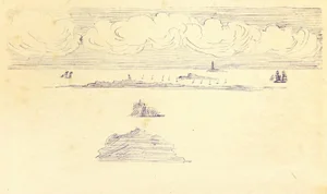 Vintage Ink Drawing - Bay Islands, C. 1910