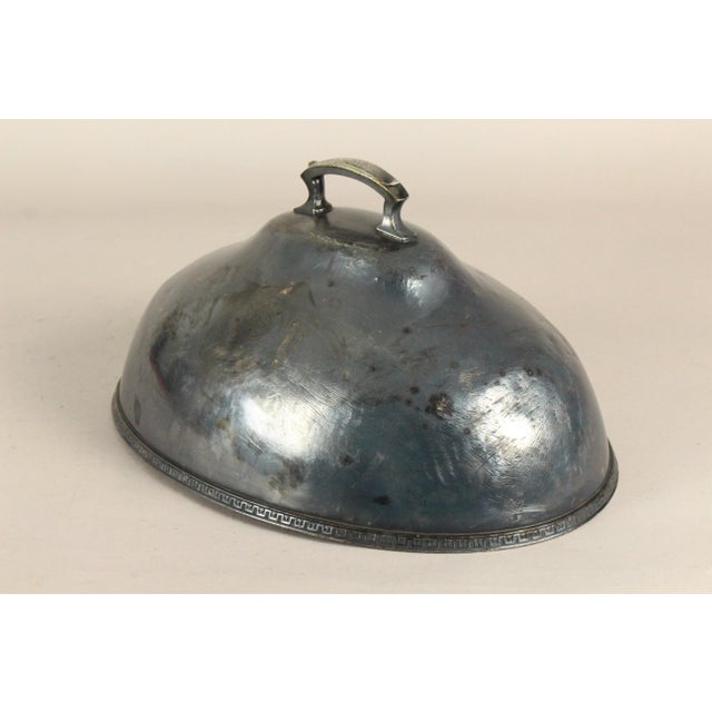1930's Michigan Yacht Club Meat Turkey Serving Dome Cover, Silver Soldered For Sale - Image 4 of 15