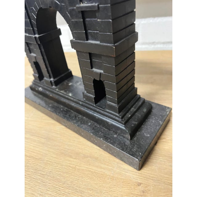 Late 19th Century Late 19th Century Grand Tour Bronze Architectural Model of an Archway For Sale - Image 5 of 12