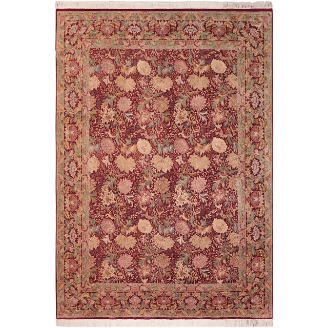 Elegant Pak-Persian Red/Brown Wool Rug - 8'0'' X 10'2'' For Sale - Image 9 of 9