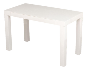 Modern White Lacquered Parson's Desk