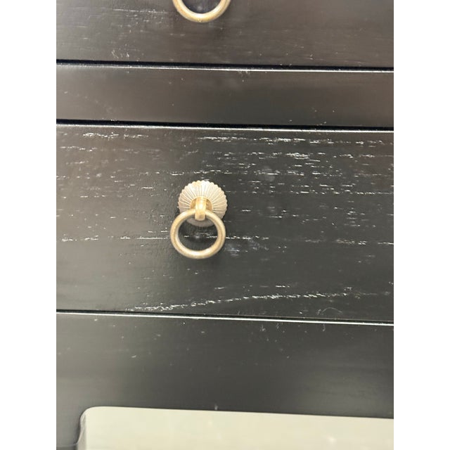 Asian Asian Black Console Cabinet For Sale - Image 3 of 12