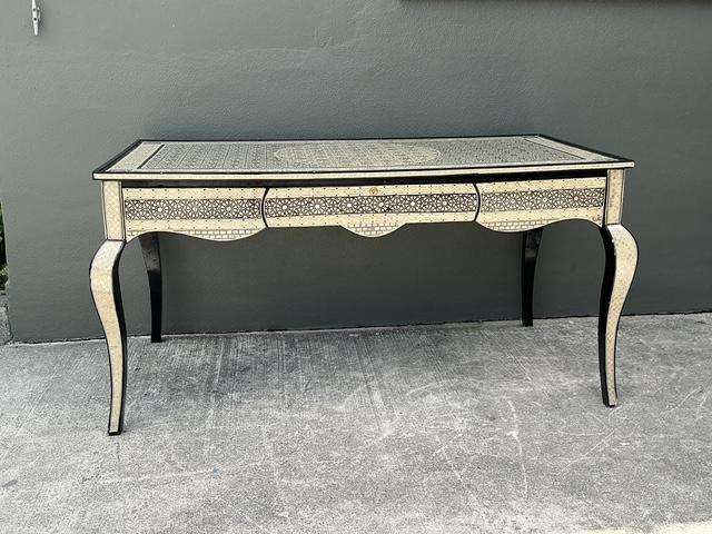 Vintage Moroccan Inlay Writing Desk - Side view