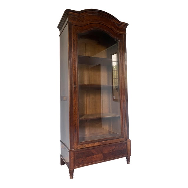 Louise Philippe French Showcase Bookcase, 1850s For Sale