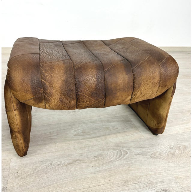 Brown De Sede Ds 50 Buffalo Leather Lounge Chair With Ottoman For Sale - Image 8 of 11