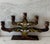 Vintage Scandinavian hand painted wooden candelabra with 5 arms. Crafted in Sweden and featuring a beautiful and simple...