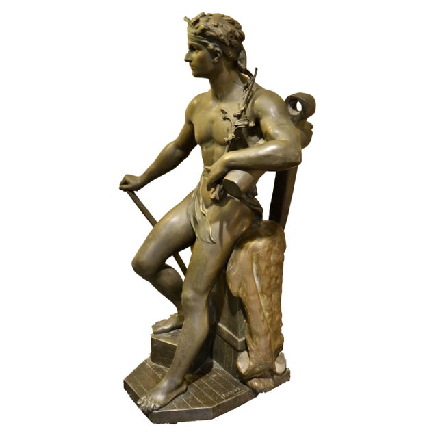 Bronze Sculpture "Le Commerce" by Ernest Justin Ferrand For Sale In New York - Image 6 of 12