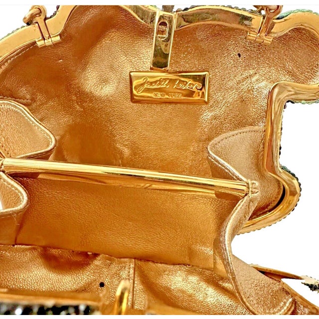 Contemporary 1979 Judith Leiber Frog Evening HandBag Crystal Minaudiere Purse Vintage Clutch For Sale - Image 3 of 12