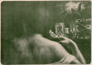 Jules Flandrin, La Chevelure, 1898, Original Lithograph