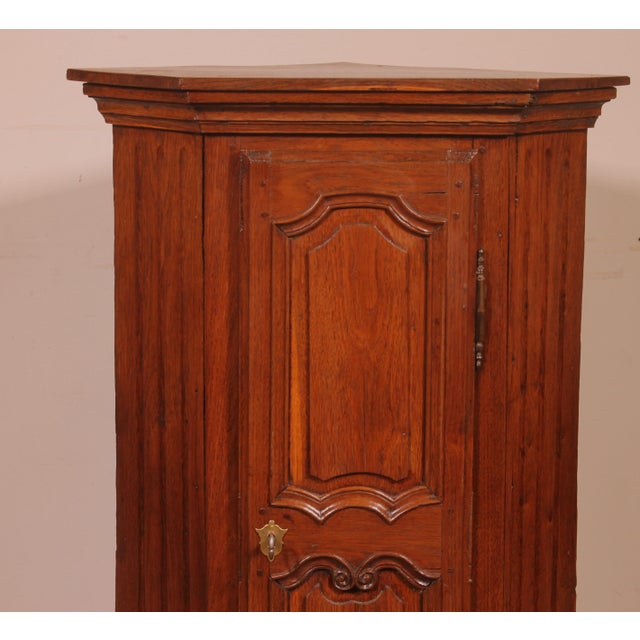 18th Century Louis XV Style Oak Corner Cabinet For Sale - Image 3 of 9