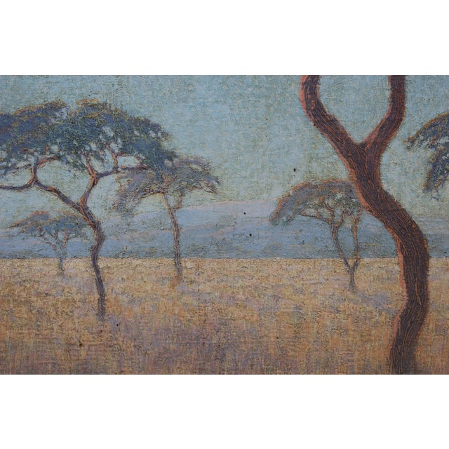 1920s 1920s Naturalistic South African Landscape Oil Painting For Sale - Image 5 of 7