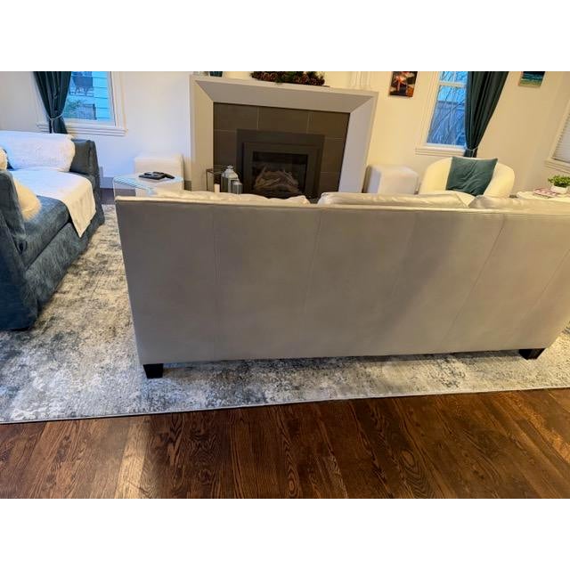 Leathercraft Designer Leathercraft Sofa, Nailhead Trim 87" — Like New" For Sale - Image 4 of 7