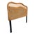 Elegant vintage Safavieh wicker headboard, measuring 57" wide, designed for a Full/Double-size bed. It features a...