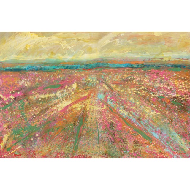 1989 “West” Abstract Acrylic Landscape Diptych by Harry Hilson For Sale - Image 4 of 10