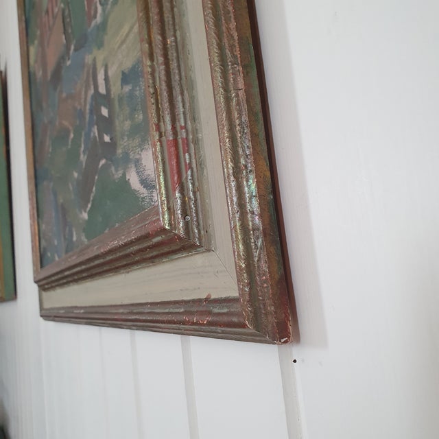 Mid-Century Modern 1948 Mid-Century Danish Fauvist Modernist Oil Painting by Sigurd Swane For Sale - Image 3 of 16