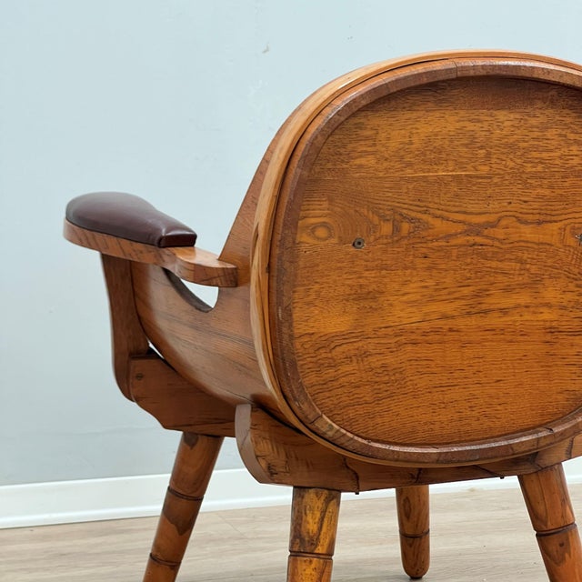 Rustic Wooden Barrel Chairs and Sofa, Italy, 1970s, Set of 4 For Sale - Image 6 of 18