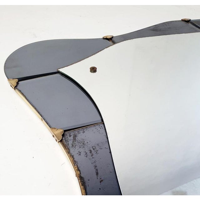 Large Mid-Century Modern Butterfly Wall Mirror, Italy, 1950s For Sale - Image 9 of 14