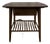 Mid-Century Modern Walnut Square End Table With Slatted Shelf For Sale