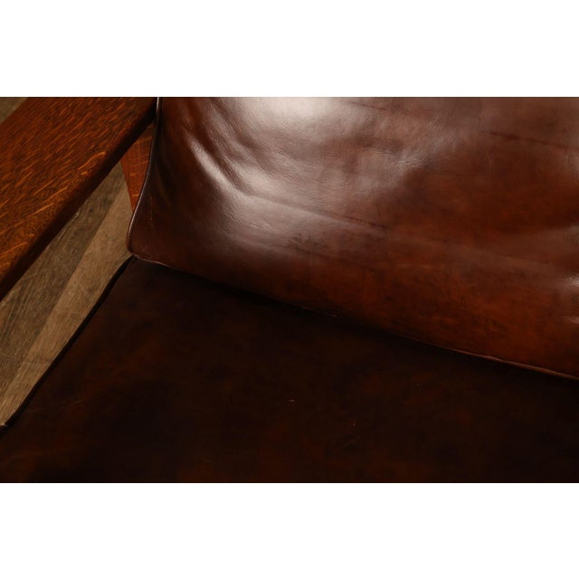 Antique L & JG Stickley Mission Oak Morris Rocker For Sale - Image 12 of 18