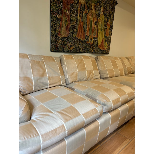 1980s Silk Checkered Sofa by Drexel Heritage Chairish