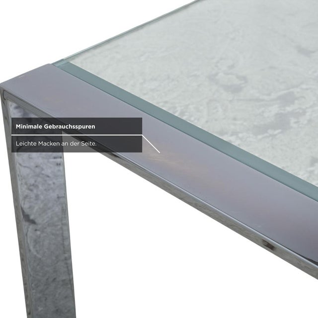 Glass Ring Glass Dining Table in Silver by Orsenigo For Sale - Image 7 of 10