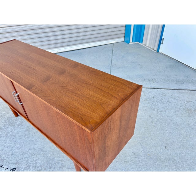 1970s Mid-Century Modern Walnut Tambour Door Credenza / Media Console For Sale - Image 10 of 12