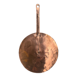 Large French Copper Lid With Stamped Initials, C 1890's