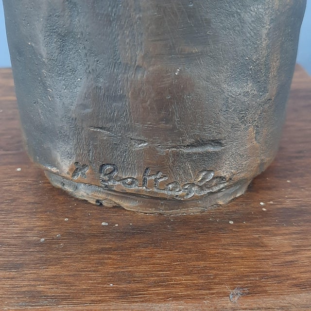 Xante Battaglia, Archaic Figure, 1960s, Bronze on Wood Base For Sale - Image 9 of 13