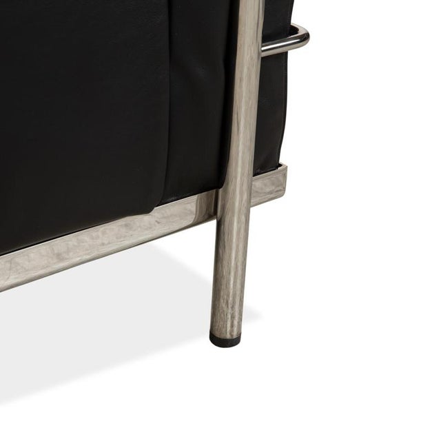 LC 2 Armchair in Black Leather by Le Corbusier for Cassina For Sale - Image 5 of 13